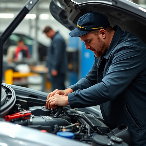auto technician working