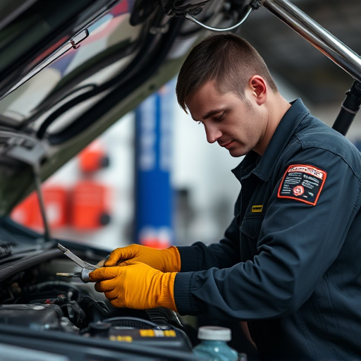 auto technician working