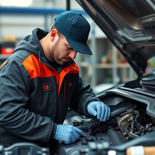 auto technician working