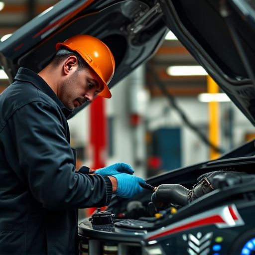 auto technician working