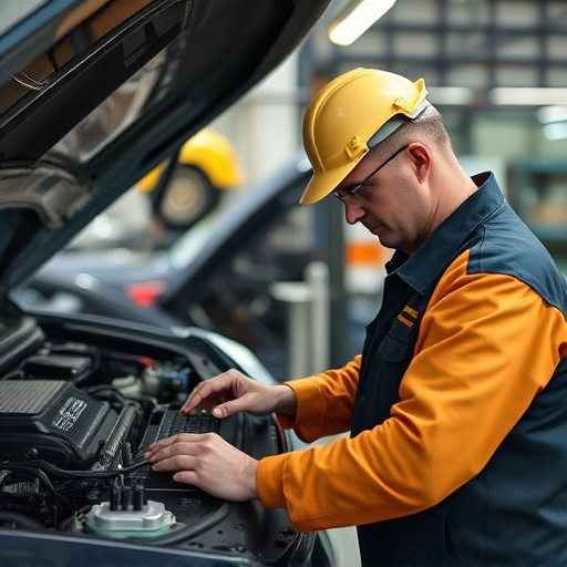 auto technician working
