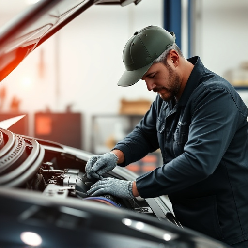 auto technician working