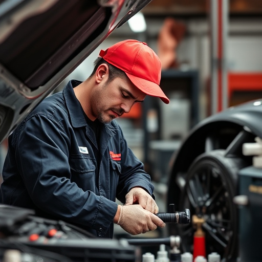 auto technician working