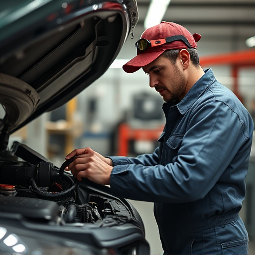 auto technician working