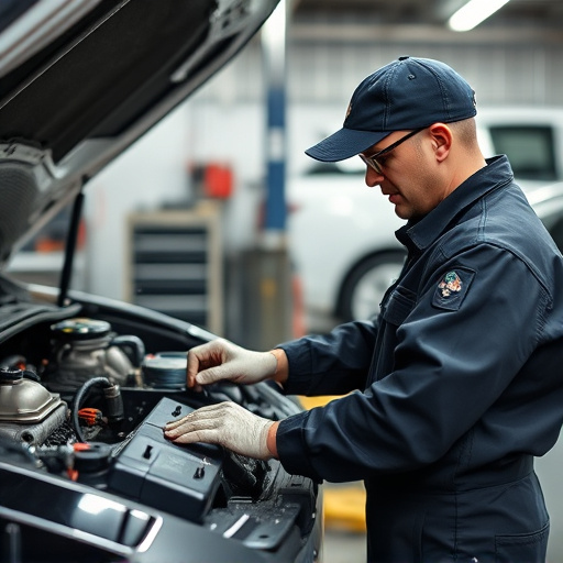 auto technician working