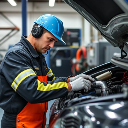 auto technician working