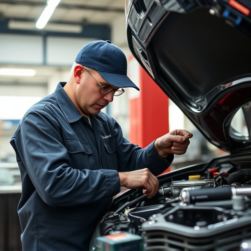 auto technician working