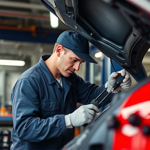 auto technician working