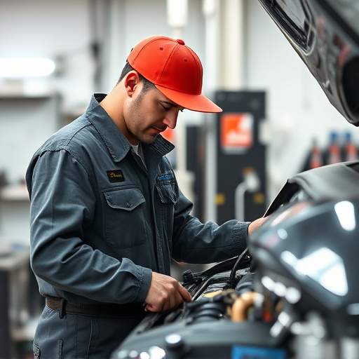 auto technician working