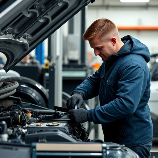auto technician working