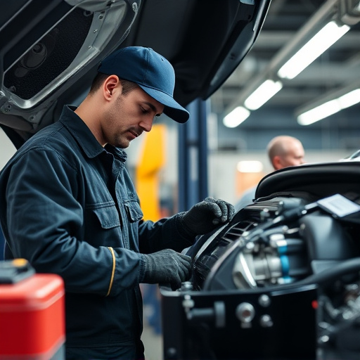 auto technician working