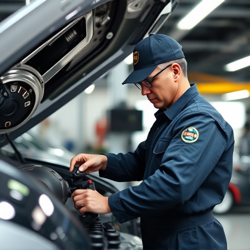 auto technician working