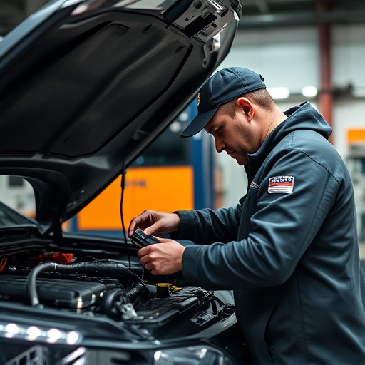auto technician working