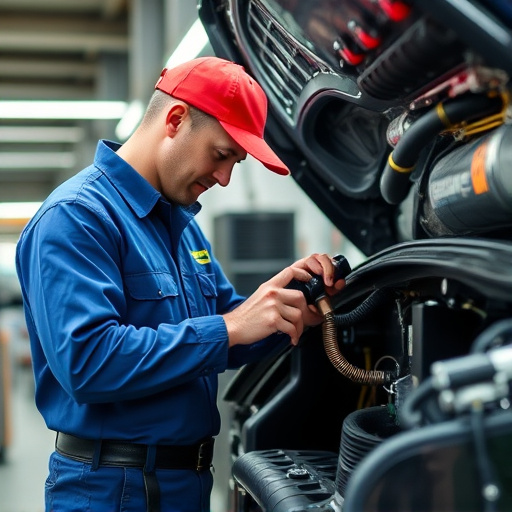 auto technician working