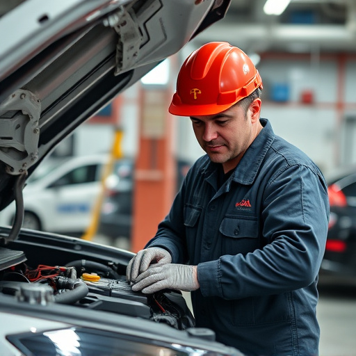 auto technician working