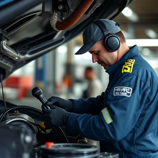 auto technician working