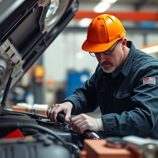auto technician working