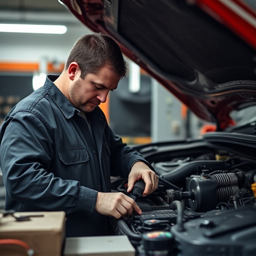 auto technician working