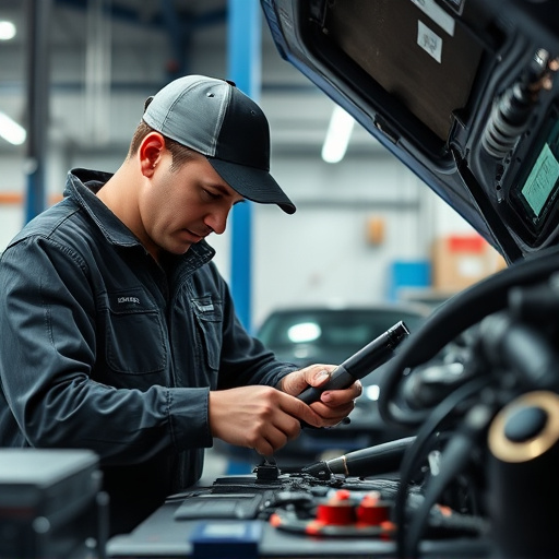 auto technician working
