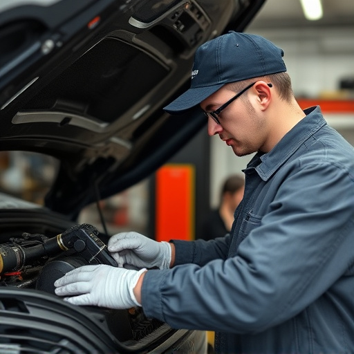 auto technician working