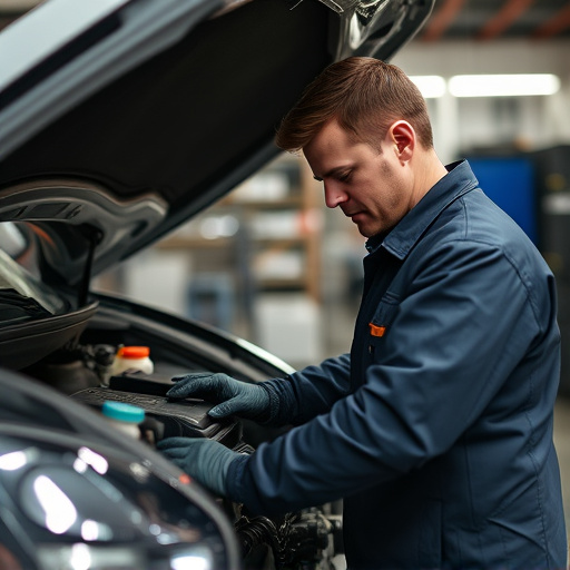 auto technician working