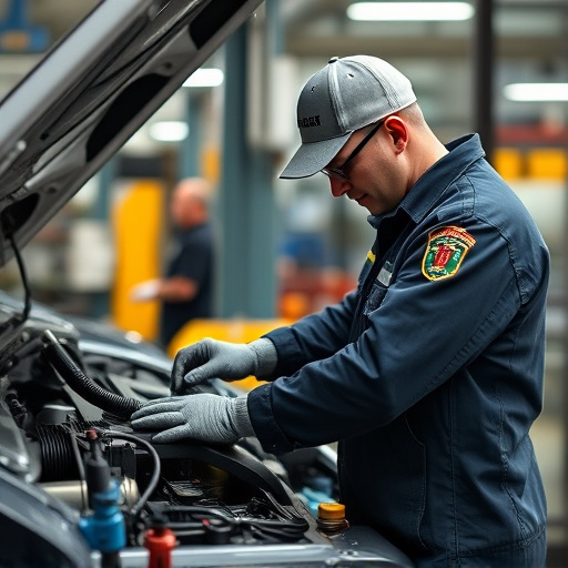 auto technician working