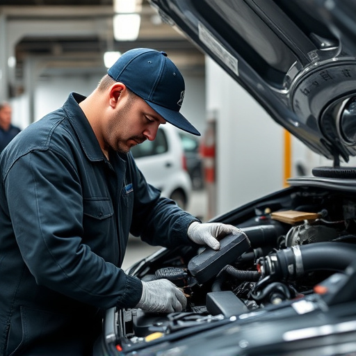 auto technician working