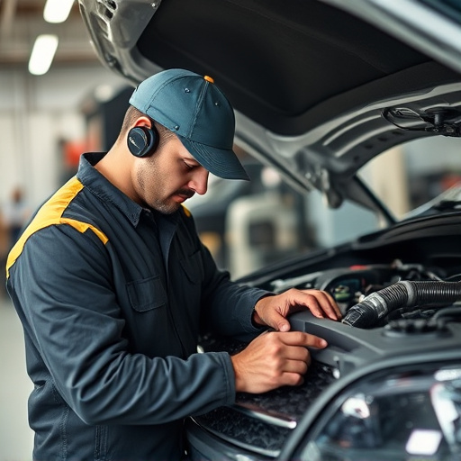 auto technician working
