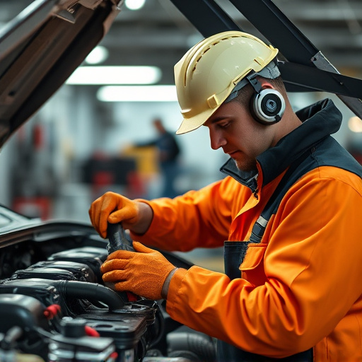 auto technician working