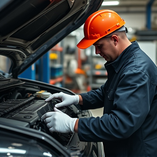 auto technician working