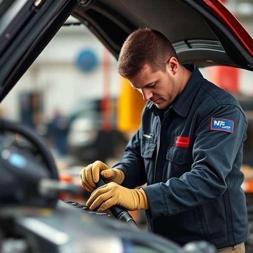 auto technician working