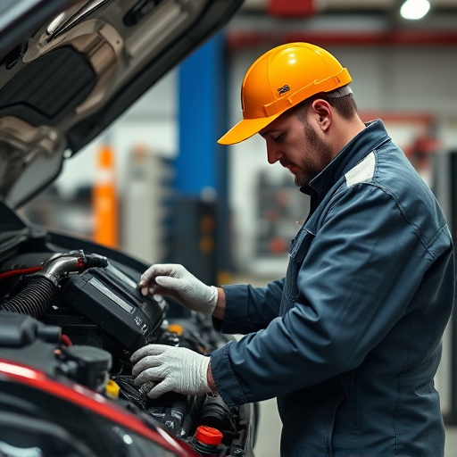 auto technician working