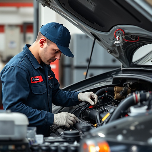 auto technician working