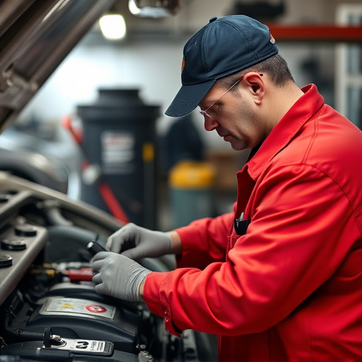 auto technician working