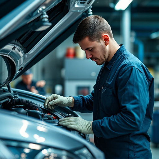 auto technician working