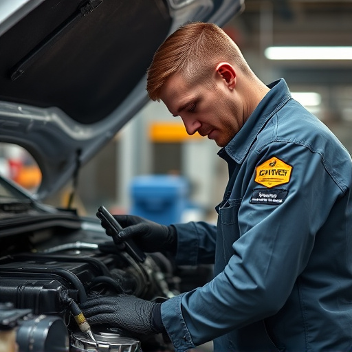 auto technician working