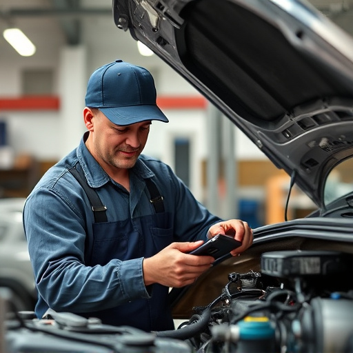 auto technician working