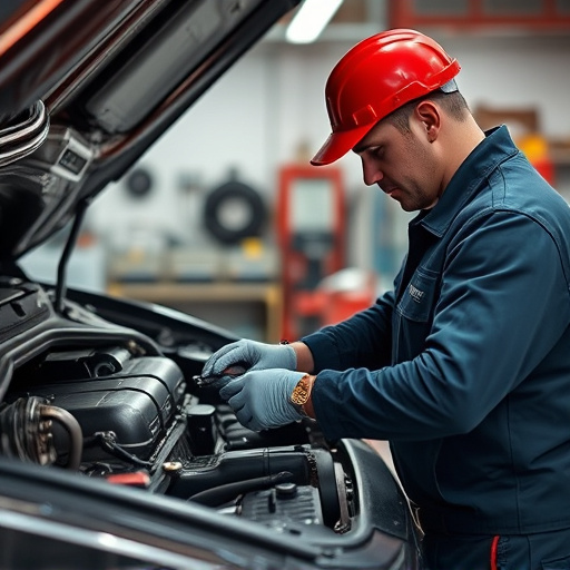 auto technician working