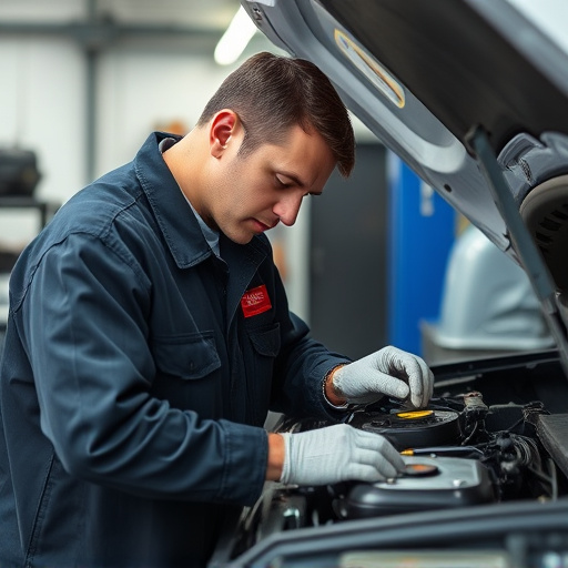 auto technician working