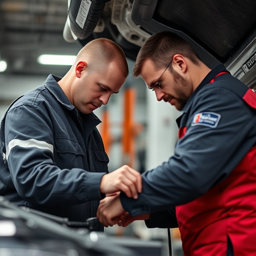 auto technician working