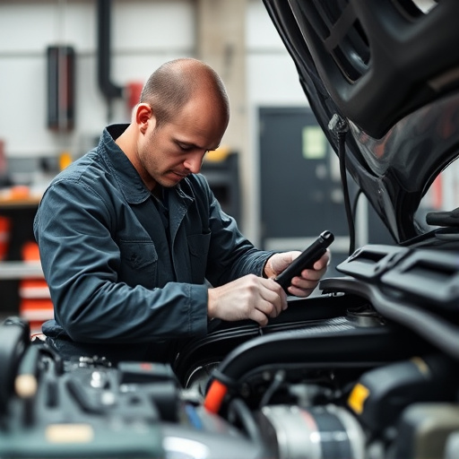 auto technician working