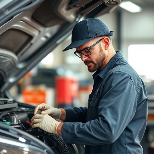 auto technician working