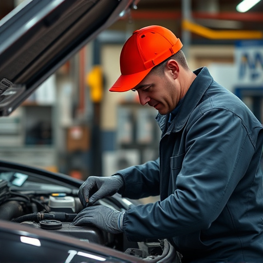 auto technician working