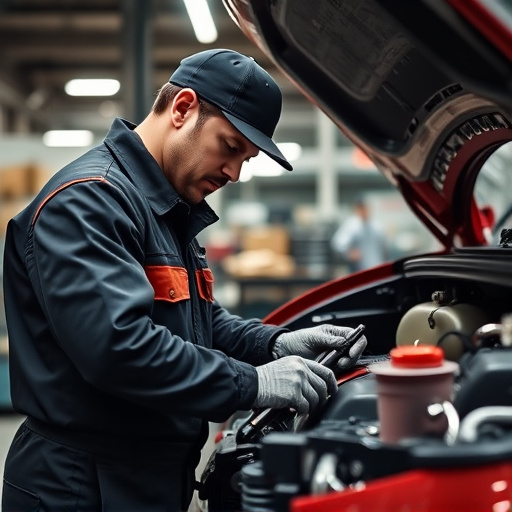 auto technician working