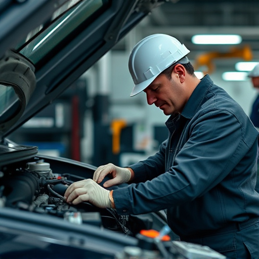 auto technician working
