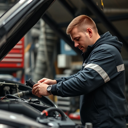 auto technician working