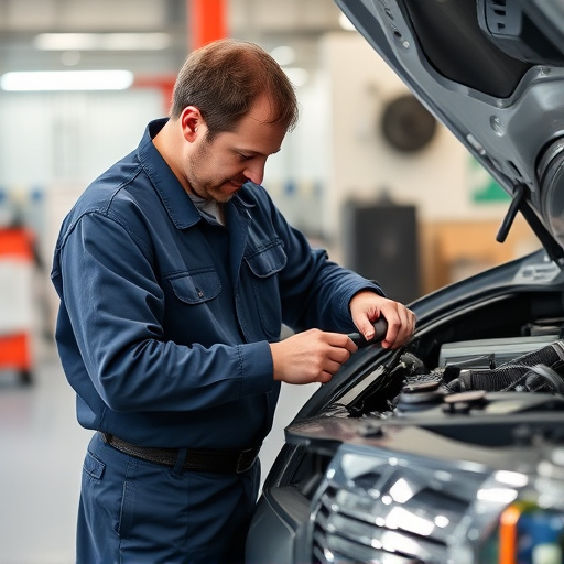 auto technician working