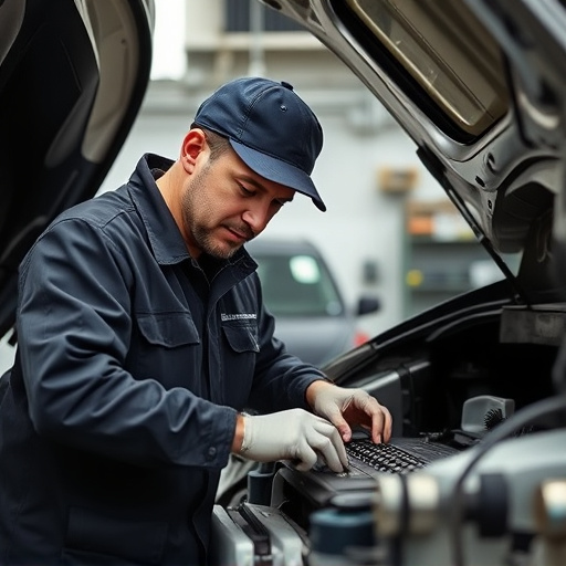auto technician working