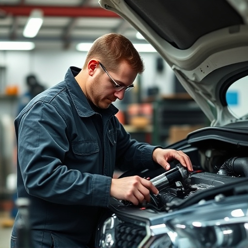 auto technician working