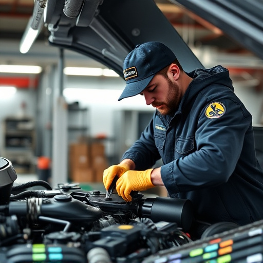auto technician working